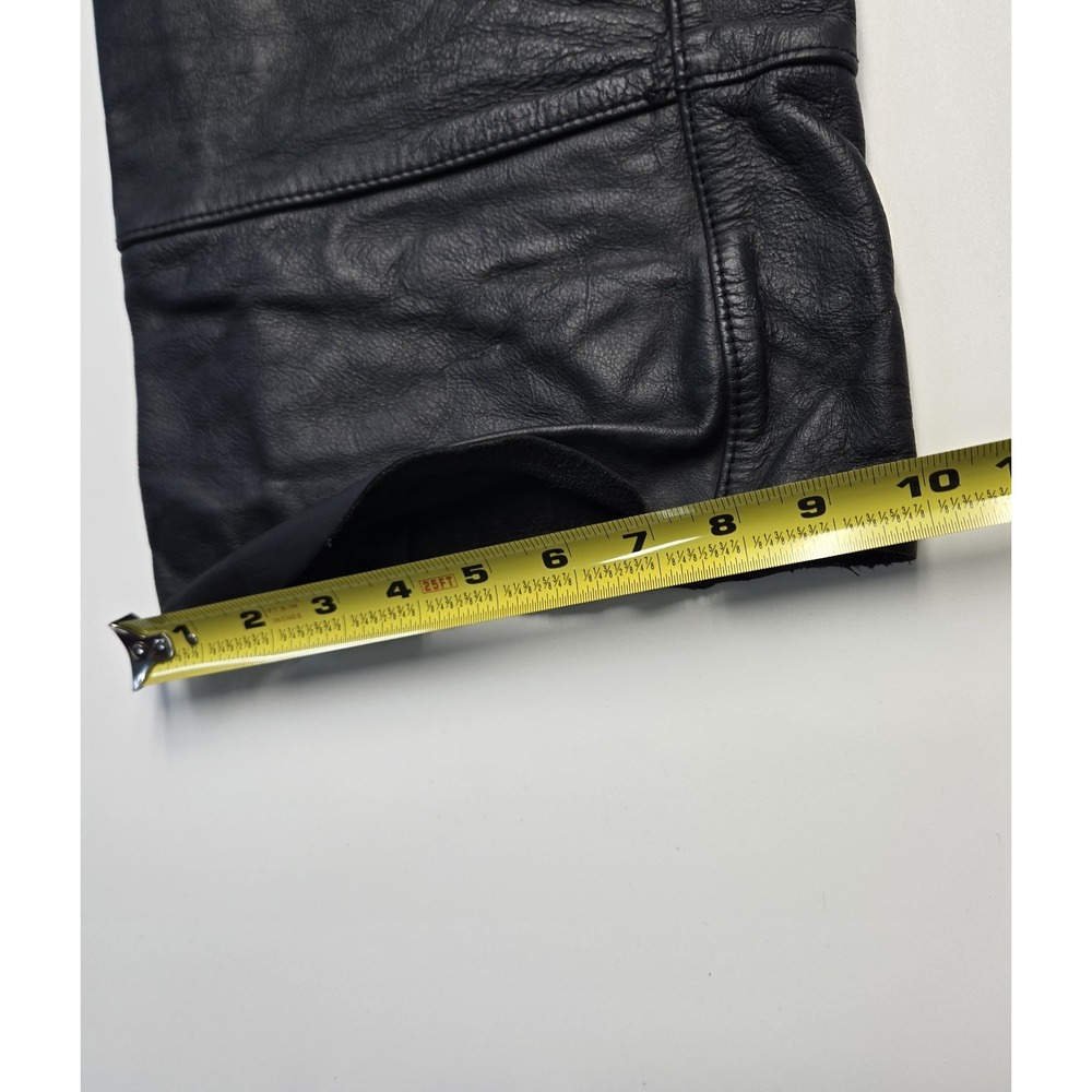 Harley Davidson Leather Chaps  XL Made In USA Black Biker HD - Picture 2 of 16